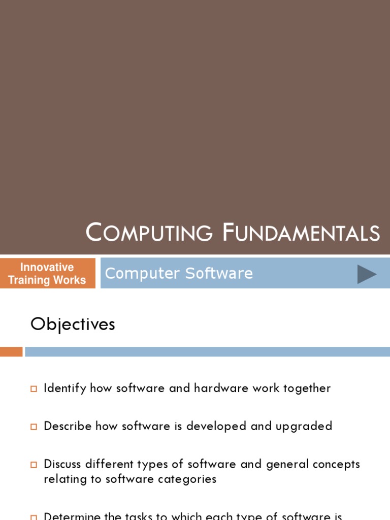 2 Computing Fundamentals - Software | PDF | Operating System ...