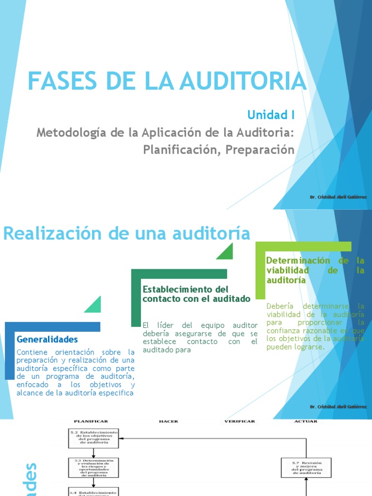 FASES DE LA AUDITORIA - Planificación, Preparación | PDF ...