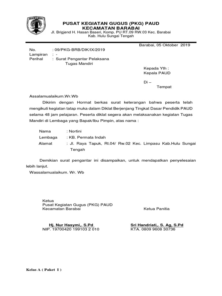 Contoh Surat Pengantar Kunjungan Lembaga