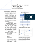 Caracterización de Un Sensor Infrarrojo