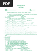 Third Grading Examination in Grade 9 Science Name: - Date: - Section: - Score