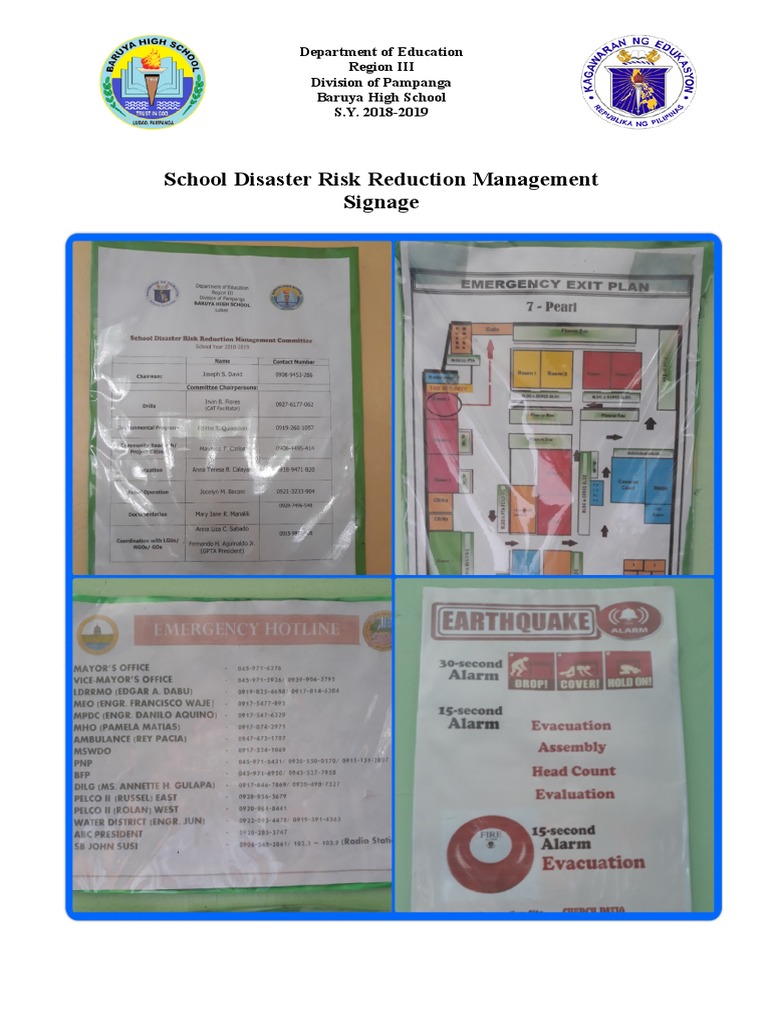 School DRRM Signage Guidelines | PDF
