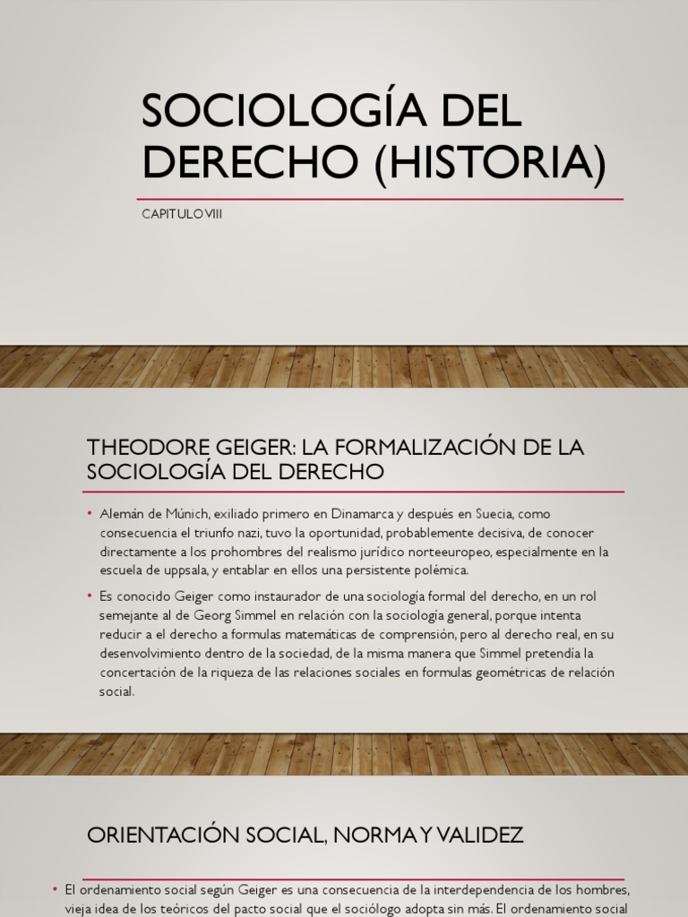 Sociologia Del Derecho (Historia) PDF Sociología Teorías filosóficas