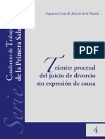 Tramite procesal del juicio de divorcio sin expresion de causa-Suprema Corte de Justicia de la Nación.pdf