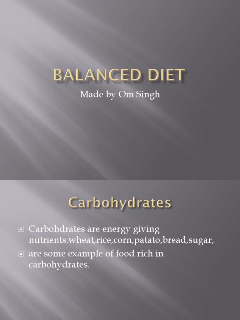 Balanced Diet | PDF | Wellness
