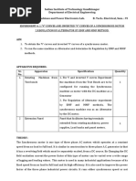 Exp 4 Determination of V Curves and Inverted V Curves of A Synchronous Motor and Regulation of Alternator With EMF and MMF Methed PDF