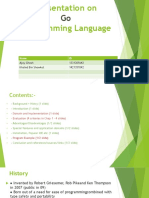 Presentation On Programming Language: Name ID