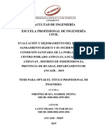 Evaluación y mejora del saneamiento en Atipayan