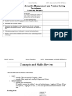 Unit 0 Review Packet Basic Measurement and Math Skills 2012