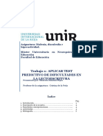 Aplicar Test Predictivo de Dificultades en La Lectoescritura