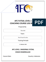 Afc Futsal Level 1 Log Book 1