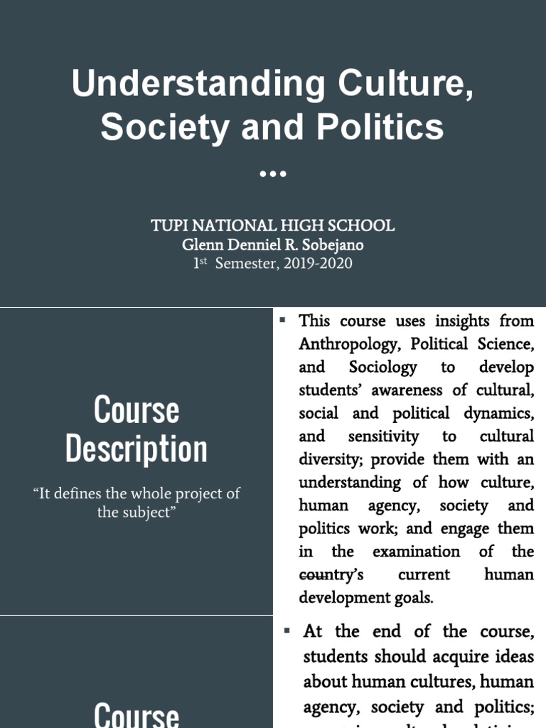 Understanding Culture, Society, and Politics | PDF | Social Science ...