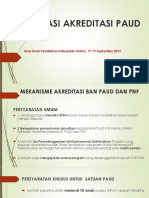 Sosialisasi Akreditasi Paud 2019 Dinas Kab