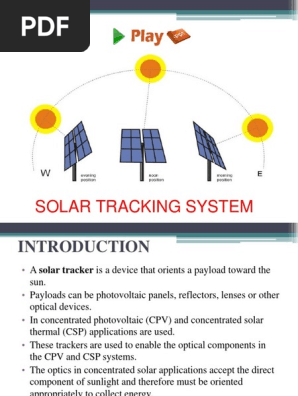 Solar Tracking System Pdf Solar Power Photovoltaics