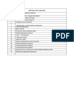 Details of Garages: Mecatronics Department Ahtasam SB