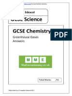 GCSE Chemistry. Greenhouse Gases. AQA OCR Edexcel. Answers
