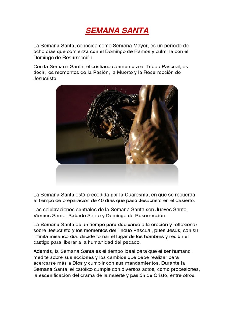 Semana Santa | PDF | Pascua de Resurrección | Jesús