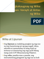 Wika at Lipunan