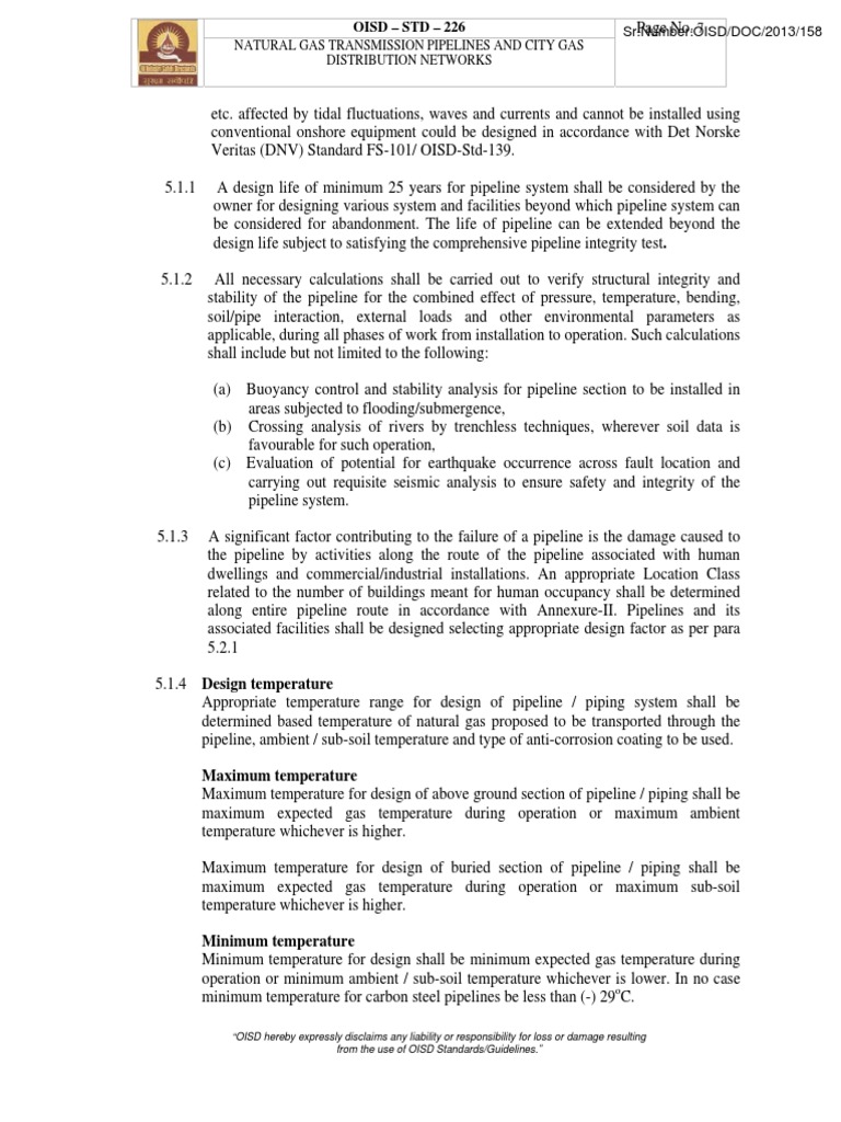 Natural Gas Pipeline Design Standards | PDF | Pipeline Transport | Pipe ...