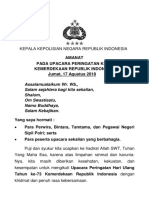 Amanat Kapolri Pada Upacara Peringatan HUT RI Ke-73 (Kirim)