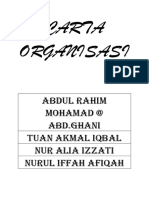 Carta Organisasi: Abdul Rahim Mohamad at Abd - Ghani Tuan Akmal Iqbal Nur Alia Izzati Nurul Iffah Afiqah