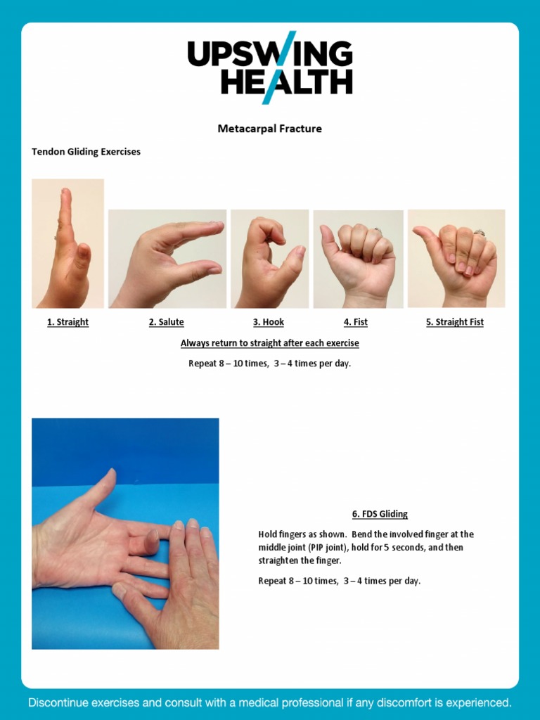Comprehensive Home Exercise Program for Metacarpal Fracture