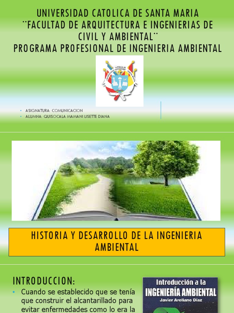 Historia de La Ingenieria Ambiental PDF Ingeniería Ambiental Entorno natural