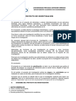 Universidad Privada Antenor Orrego: Proyecto de Investigación