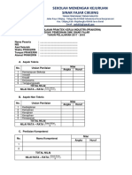 Form Penilaian Praktek Kerja Industri