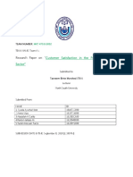 Research Paper On: ": Customer Satisfaction in The Private Healthcare Sector"