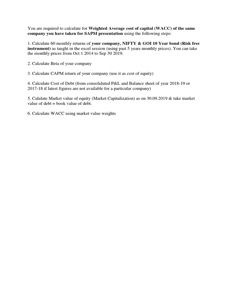 Calculating WACC from Financial Data | PDF | Finance & Money Management
