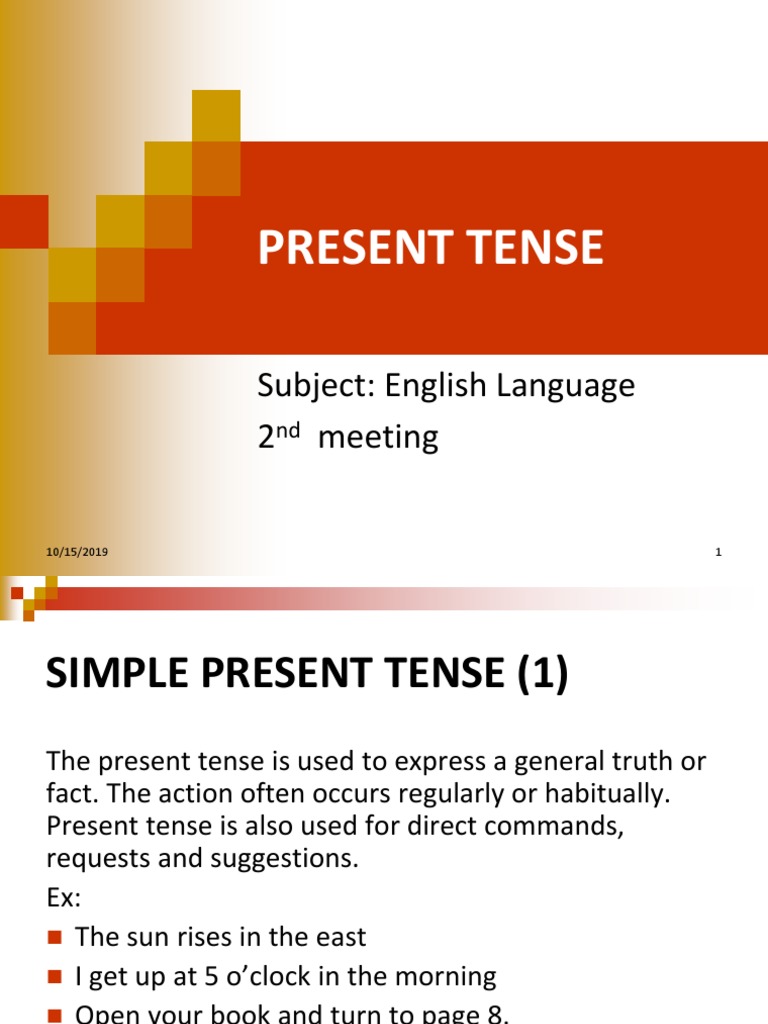 2-Present Tense | PDF | Perfect (Grammar) | Grammatical Tense