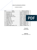 Jadwal Pelaksanaan Supervisi