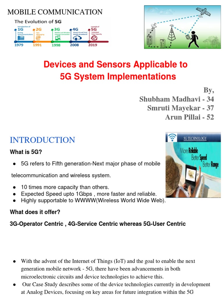 Devices and Sensors Applicable To 5G System Implementations PDF