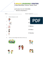 Second Periodical Test (S.Y. 2019-2020) Christian Living Kinder 2