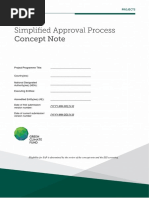 Form 01 - Simplified Approval Process Concept Note