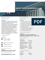 Fresh Graduate Ra Uf Seno Wardani's Personal Profile and Experience