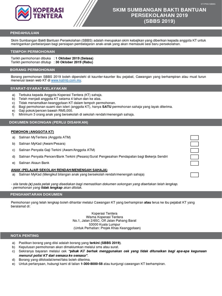 Borang Sbbs Pdf