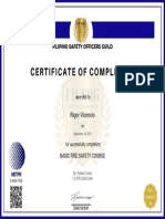 Basic Fire Safety Certificate