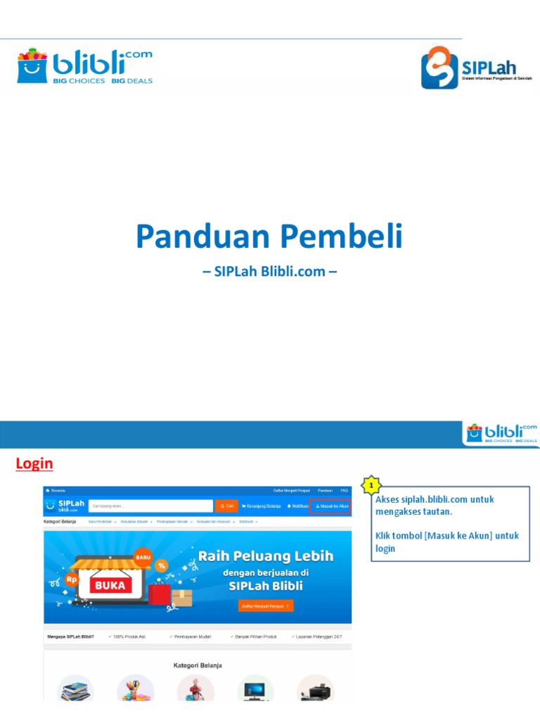 Siplah blibli.co.id login pembeli