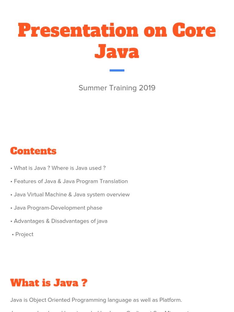 Core Java Overview and Applications | PDF