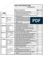 D-M-A-D-V Story Review Form Summary