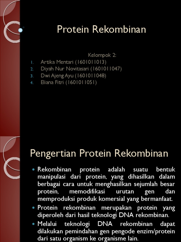 Produksi dan Teknologi Protein Rekombinan | PDF
