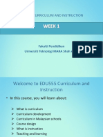 EDU555 Curriculum and Instruction Week 1