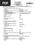 General Direction: Each Item Below Has Four Choices. Select The Best Answer and Write Only The Letter of Your