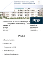 Cover Sheet of PPT On Industrial Visit