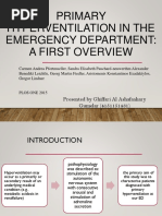 Primary Hyperventilation in The Emergency Department: A First Overview