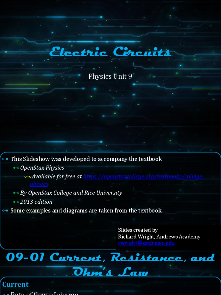Physics: Electric Circuits Basics | PDF | Series And Parallel Circuits ...