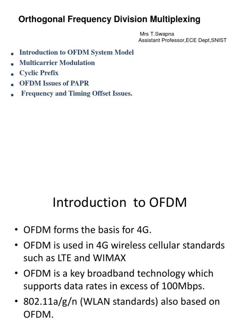 Chapter 2 | PDF | Orthogonal Frequency Division Multiplexing | Broadcasting