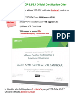 VCP 6.5/6.7 Official Certification Offer: 1 Option